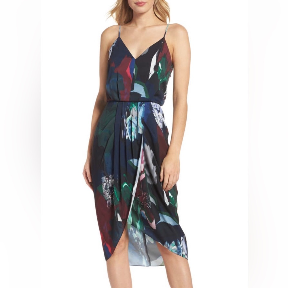 Chelsea 28 print faux wrap dress size 8
